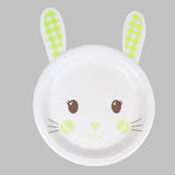 Platos con DiseÃ±o de Conejo, 8 pzas, Color Verde