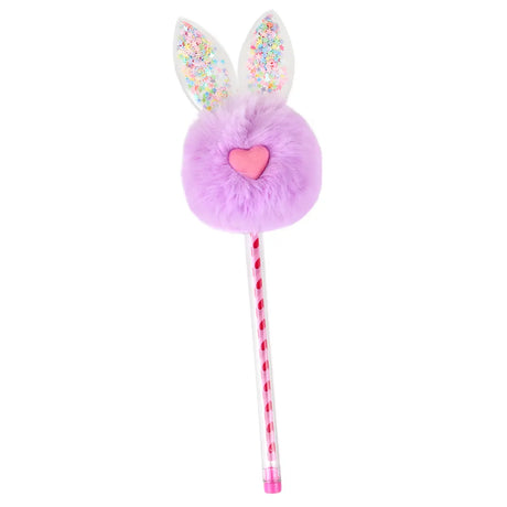 Pluma con Pompón Morado, Conejito