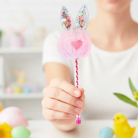 Pluma con Pompón Rosa, Conejito