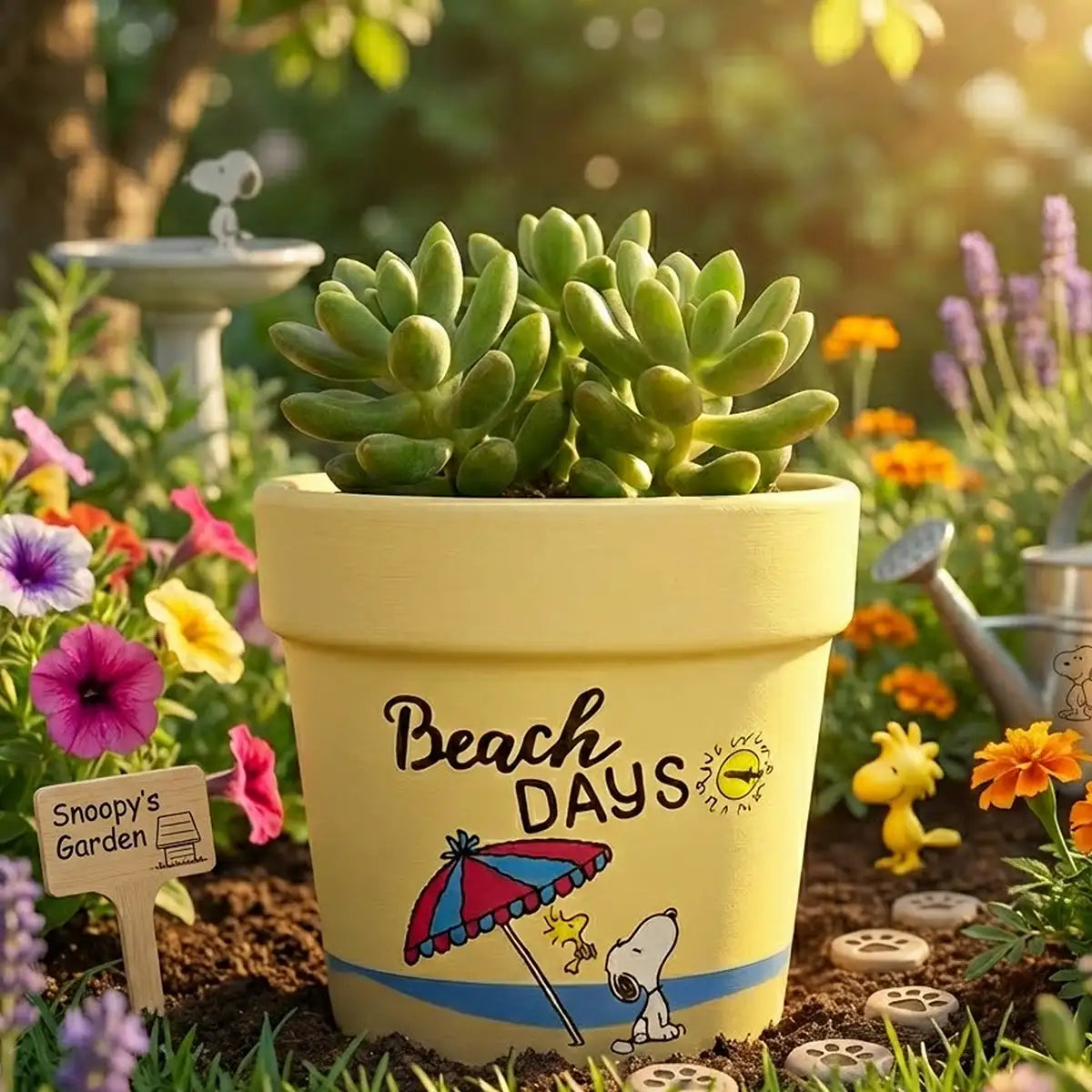 Maceta de CerÃ¡mica, Peanuts. Beach Days