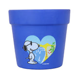 Maceta de Cerámica, Peanuts. Color Azul Fuerte