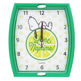 Reloj de Pared Redondo, Snoopy, Color Verde