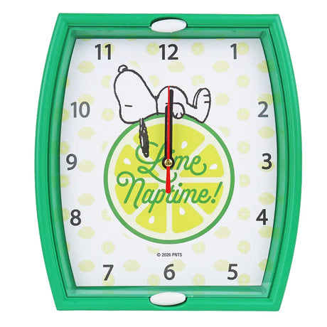 Reloj de Pared Redondo, Snoopy, Color Verde