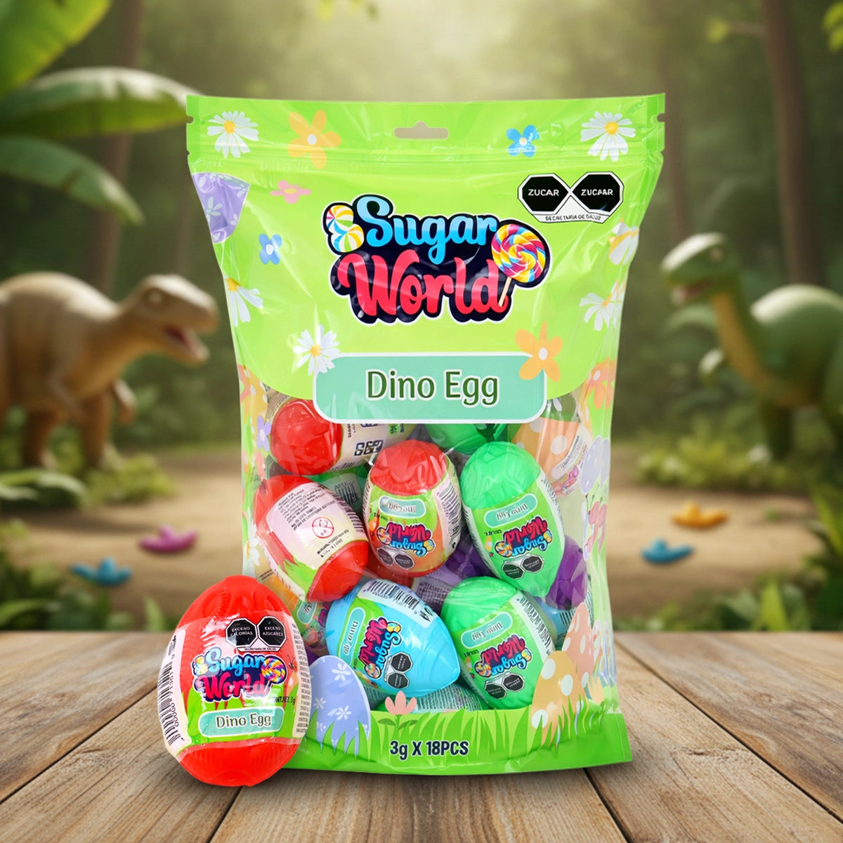 Dino Egg, Huevitos con Dulces, 54 gr