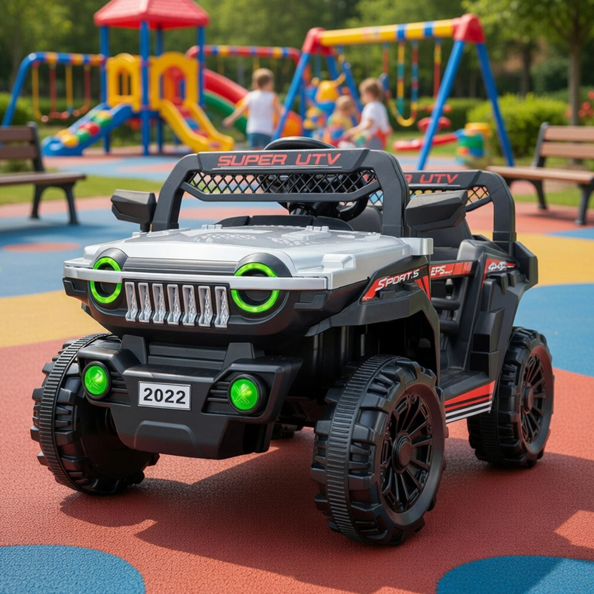 Carrito Montable para Niños, Jeep, Color Blanco