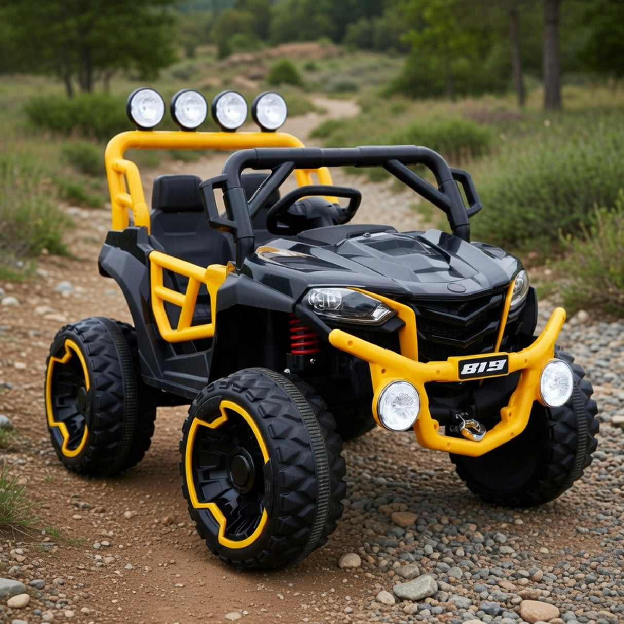 Carrito Montable para Niños, Razer, Color Amarillo