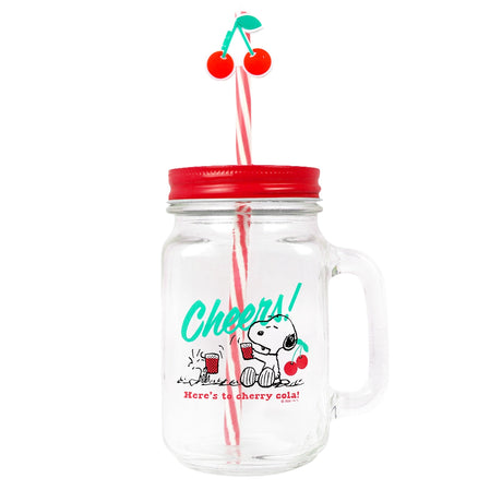 Tarro de Cristal, Peanuts, DiseÃ±o Cereza, 500 ml