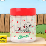 Frasco, Peanuts, Tapa Color Rojo, 330 ml