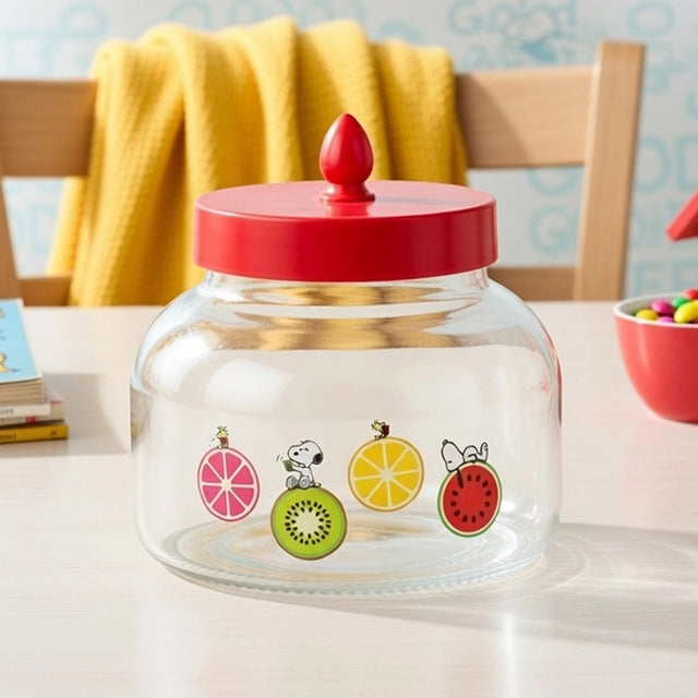 Frasco, Peanuts, Tapa Color Rojo, 750 ml