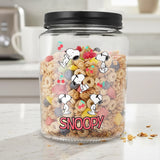 Frasco, Peanuts, Tapa Color Negro, 1 L