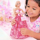 Muñeca con Vestido de Fiesta, Color Fucsia