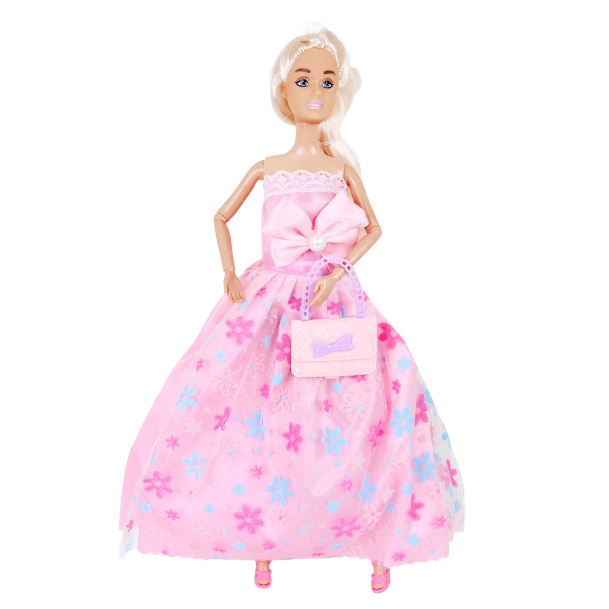 Muñeca con Vestido de Fiesta, Diseño Flores