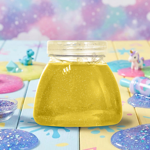 Slime con Glitter, Color Amarillo, 260 gr