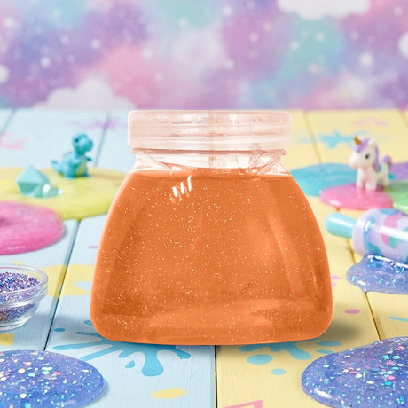 Slime con Glitter, Color Naranja, 260 gr
