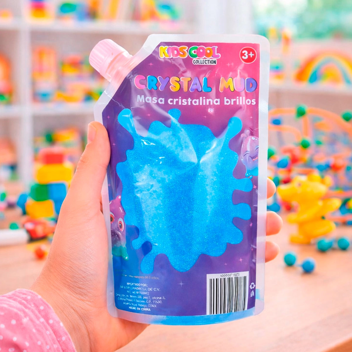 Slime con Glitter, Color Azul, 500 gr