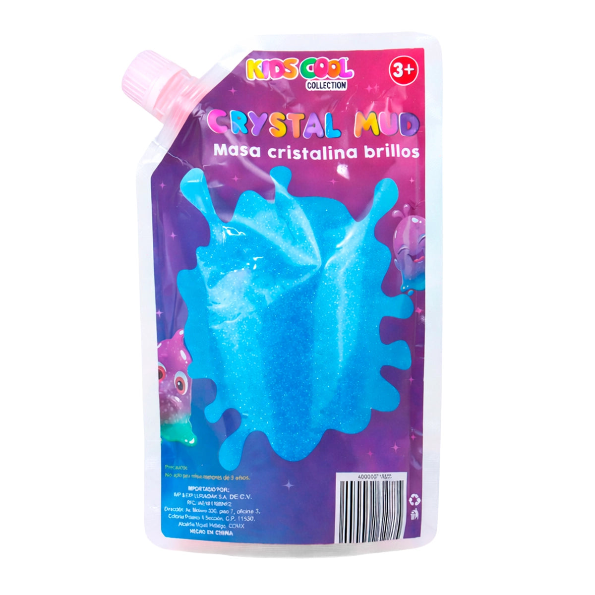 Slime con Glitter, Color Azul, 500 gr