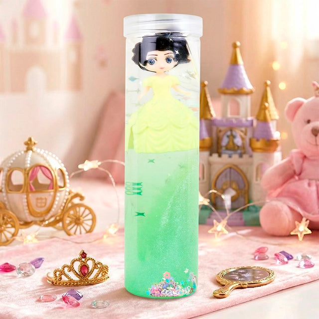 Slime Verde con Muñeca, Glitter, 350 gr