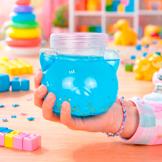 Slime, Oso, Confetti, Color Azul, 250 gr