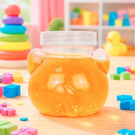 Slime, Oso, Confetti, Color Naranja, 250 gr
