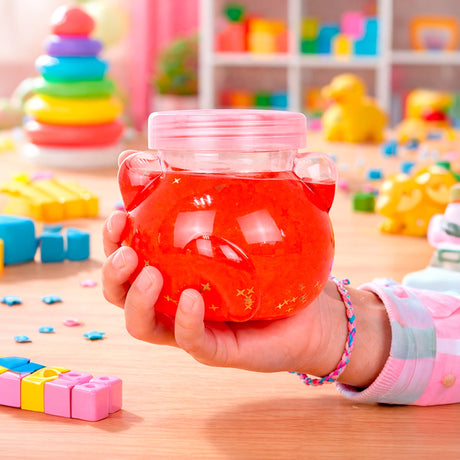 Slime, Oso, Confetti, Color Rojo, 250 gr