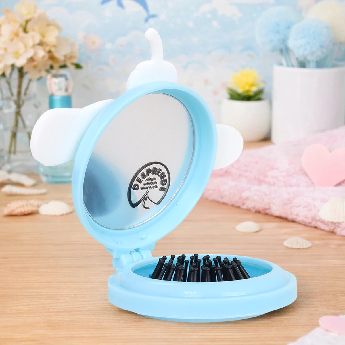 Cepillo de Pelo Plegable con Espejo, Cinnamoroll