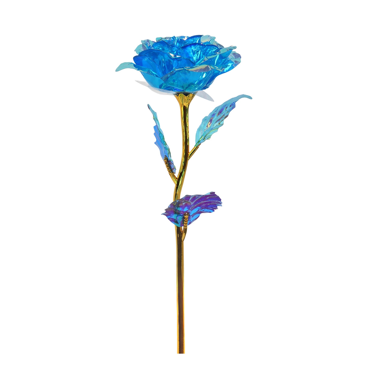 Rosa Artificial Brillante, Color Azul