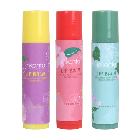 Bálsamo Labial Hidratante, 3 pzas, Inkanto