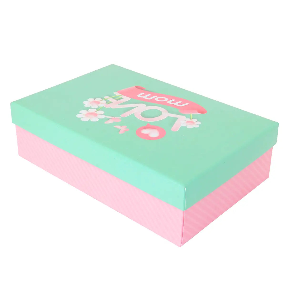 Caja de Regalo "Love Mom", Color Verde
