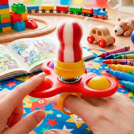 Spinner con Dulce, Color Rojo