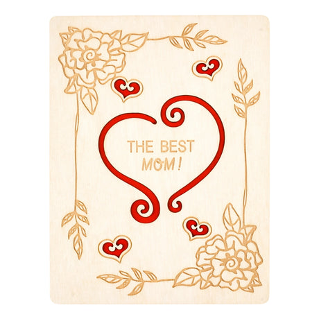 Tarjeta MDF para Mamá, The Best Mom