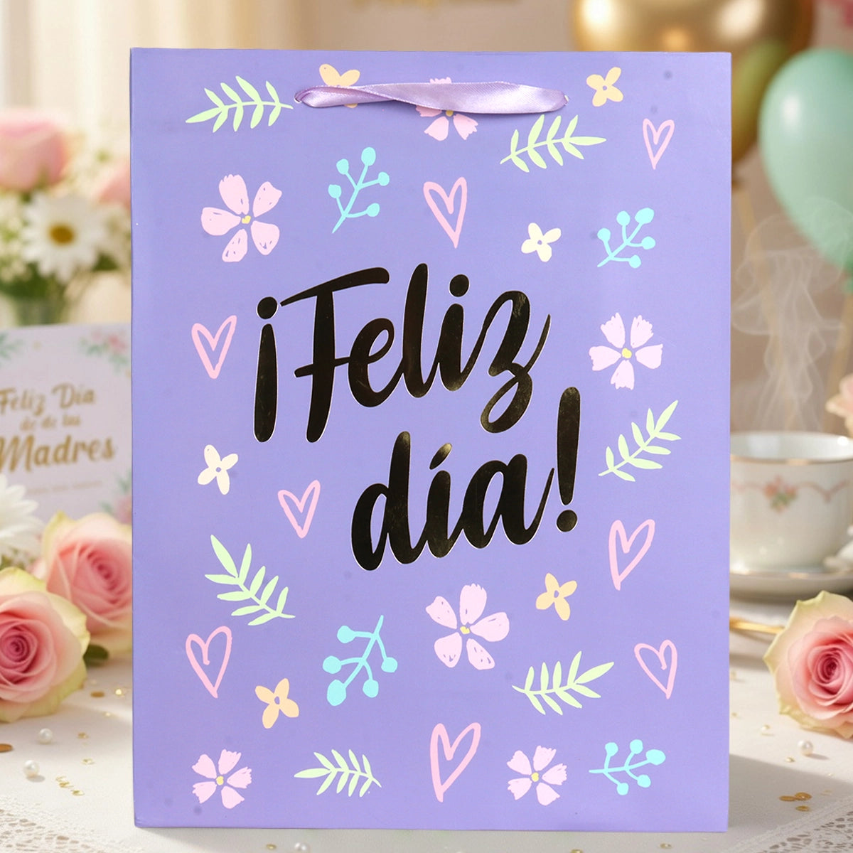Bolsa de Regalo, ¡Feliz día! Color Morado