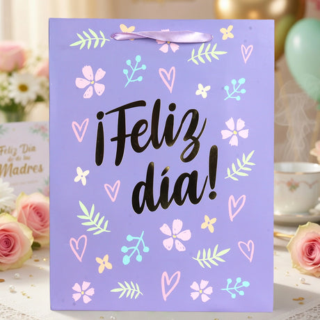 Bolsa de Regalo, ¡Feliz día! Color Morado