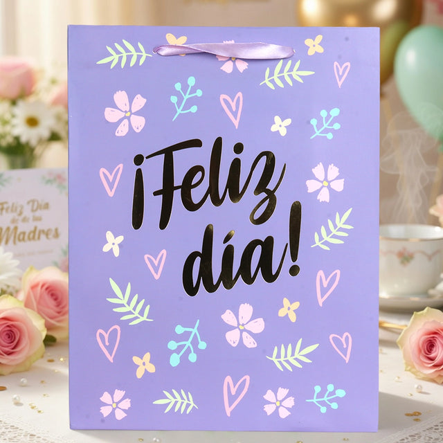 Bolsa de Regalo, ¡Feliz día! Color Morado