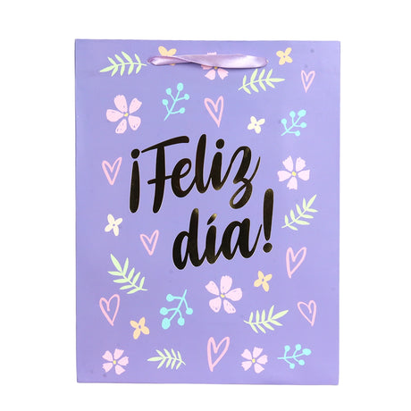 Bolsa de Regalo, ¡Feliz día! Color Morado