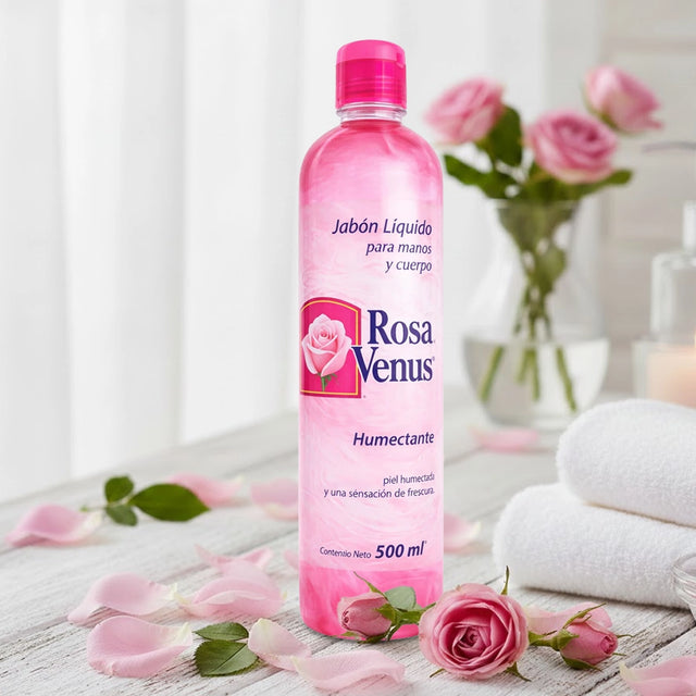 Jabón Líquido, Rosa Venus, 500 ml