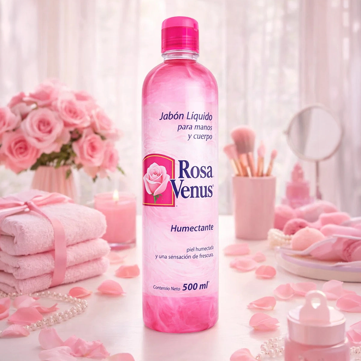 Jabón Líquido, Rosa Venus, 500 ml