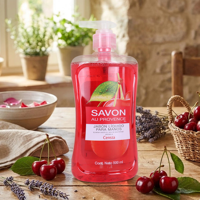 Jabón Líquido para Manos, Aroma Cereza, Savon