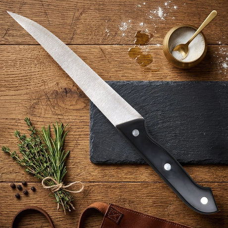 Cuchillo de Cocina, Mango Negro, 32 cm