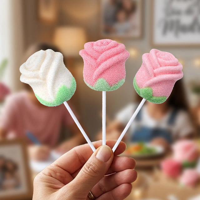 Rosas, Paletas de Caramelo, 45 gr