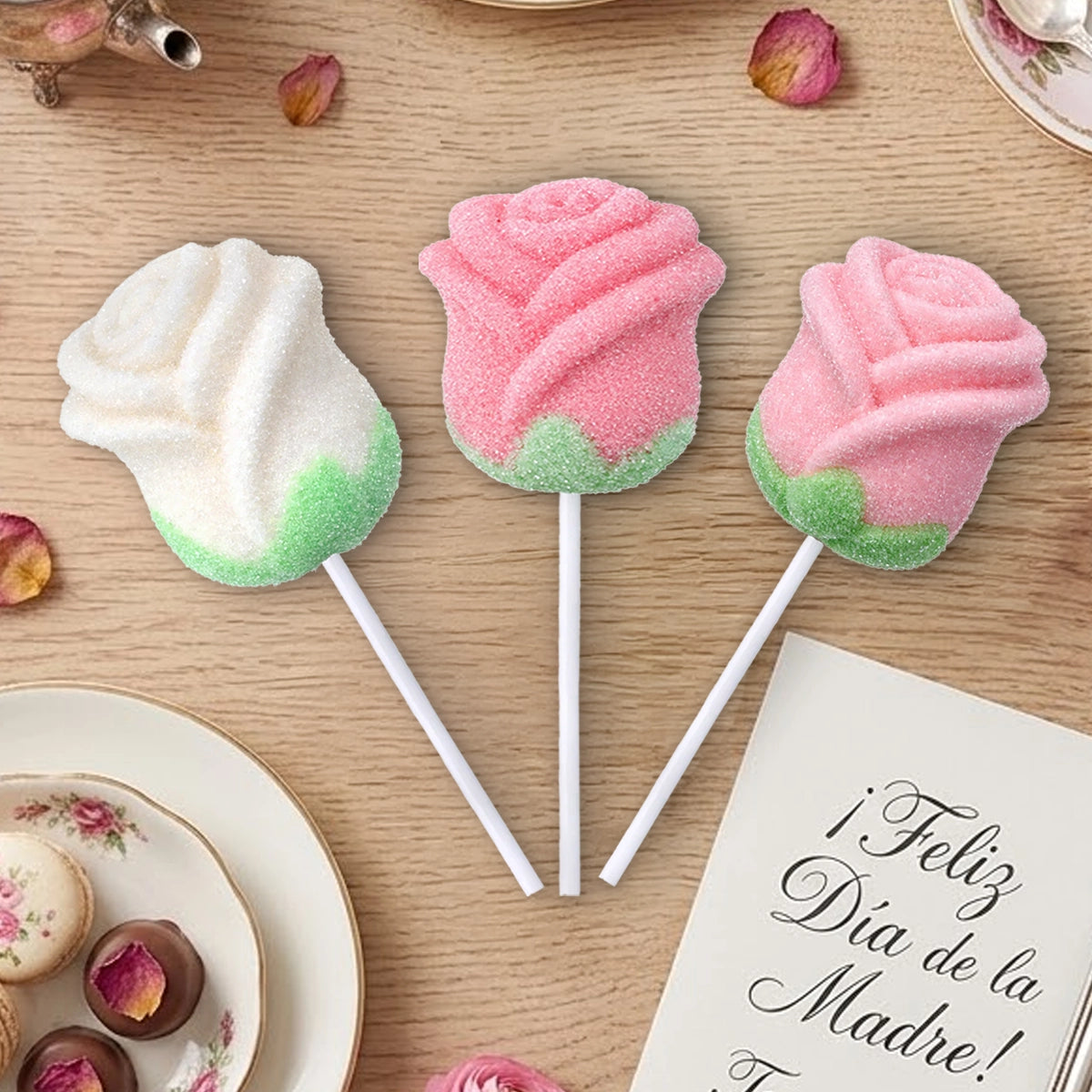 Rosas, Paletas de Caramelo, 45 gr
