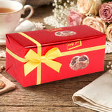Caja de Trufas de Chocolate, Color Rojo