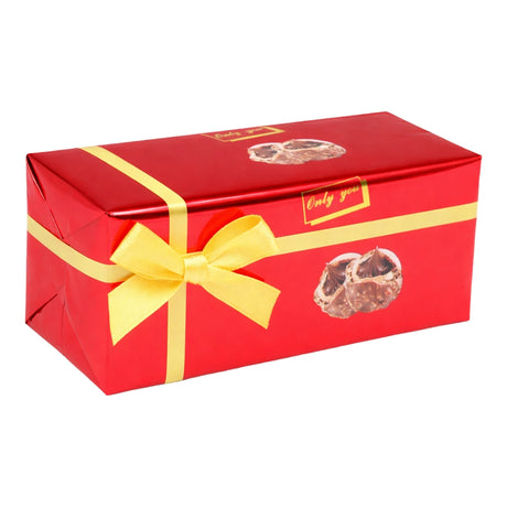 Caja de Trufas de Chocolate, Color Rojo