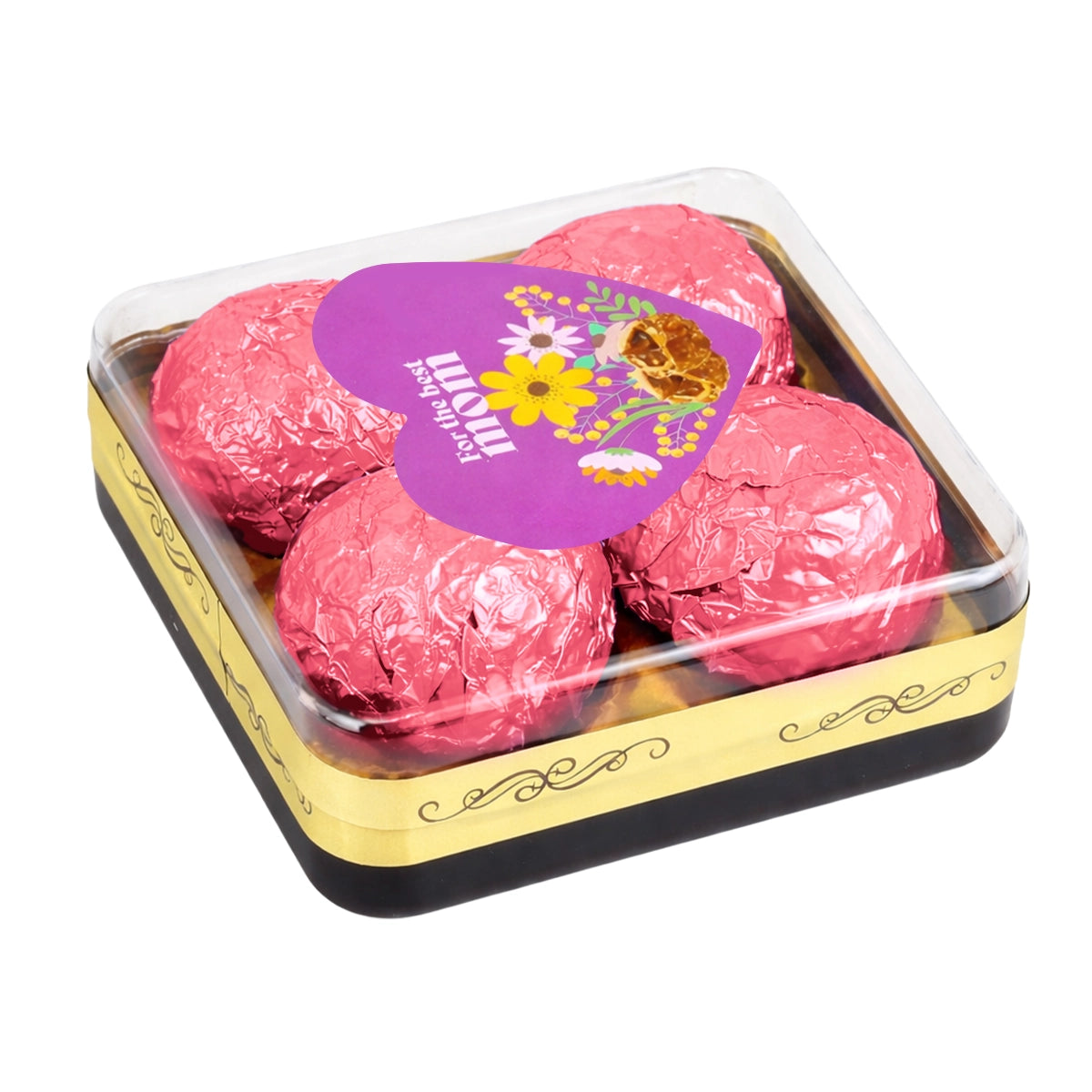 Trufas de Chocolate, 4 pzas, Color Rosa