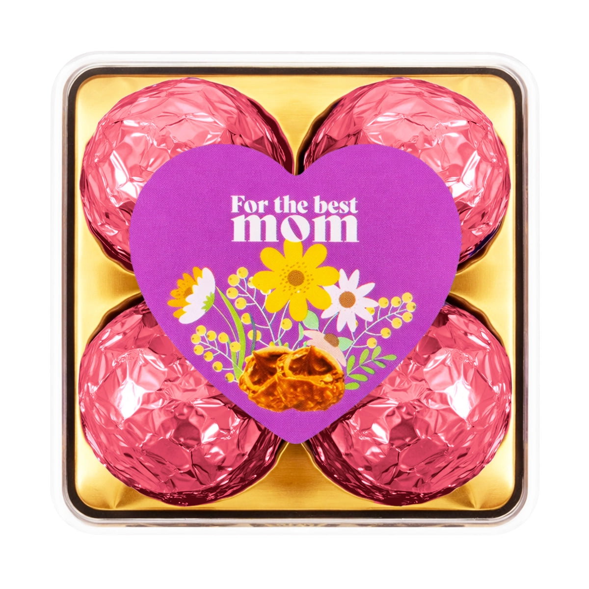 Trufas de Chocolate, 4 pzas, Color Rosa