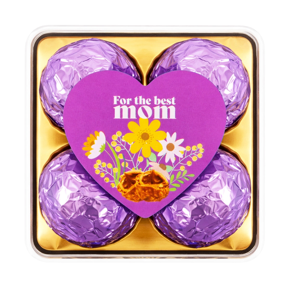 Trufas de Chocolate, 4 pzas, Color Morado