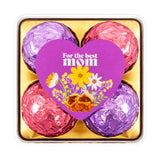 Trufas de Chocolate, 4 pzas, Color Rosa y Morado