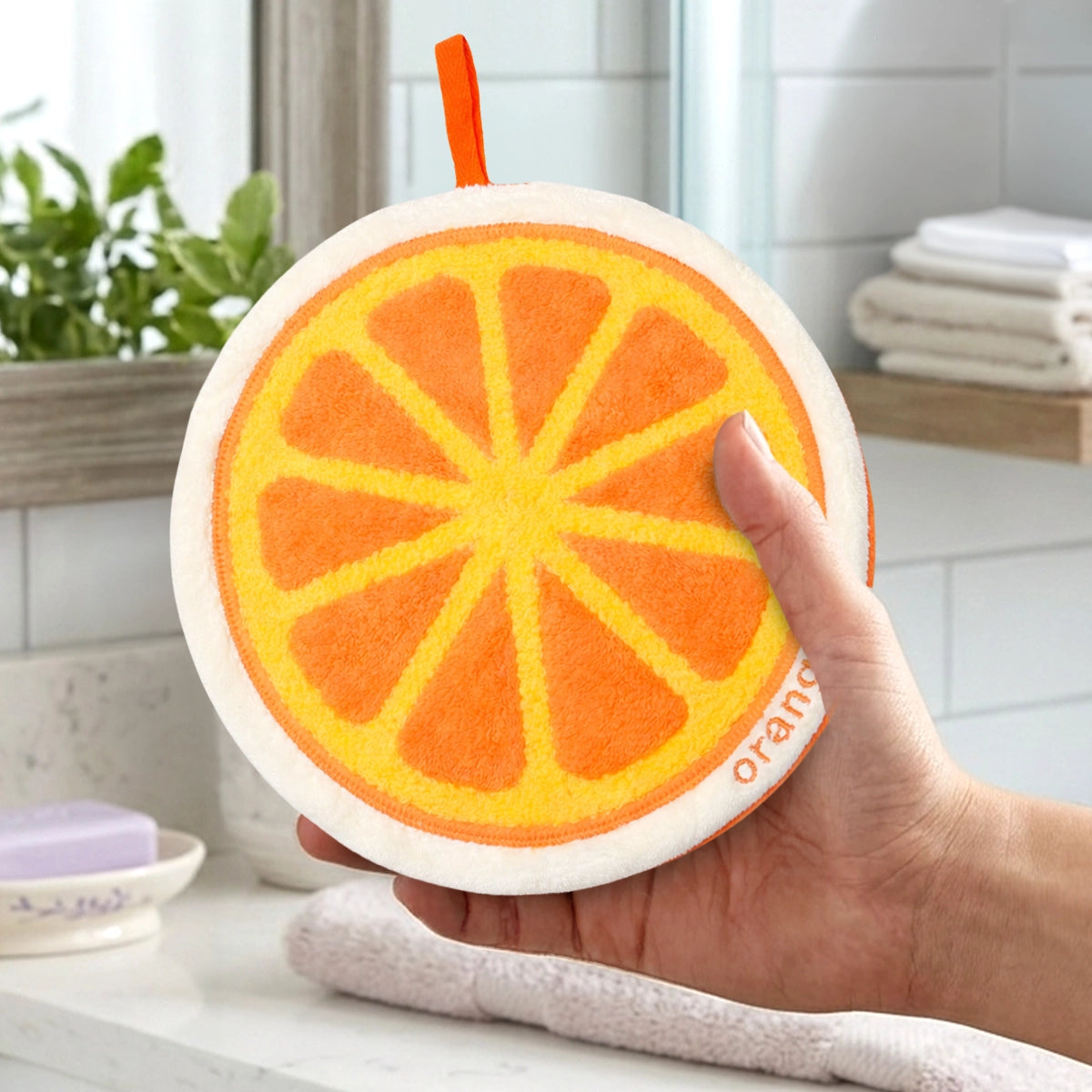Naranja, Toalla de Manos Absorbente