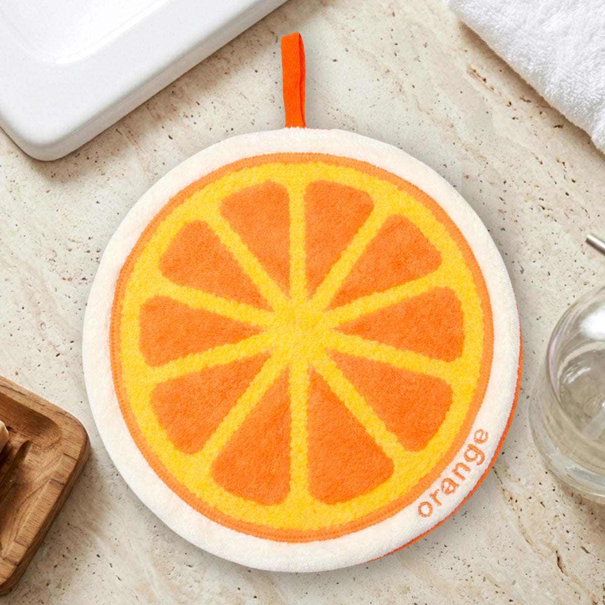 Naranja, Toalla de Manos Absorbente