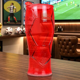 Vaso de Cristal Mundialero, Color Rojo