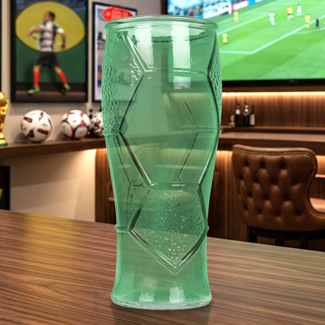 Vaso de Cristal Mundialero, Color Verde